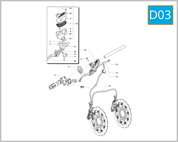 D03 - Right-Hand Handlebar Assembly