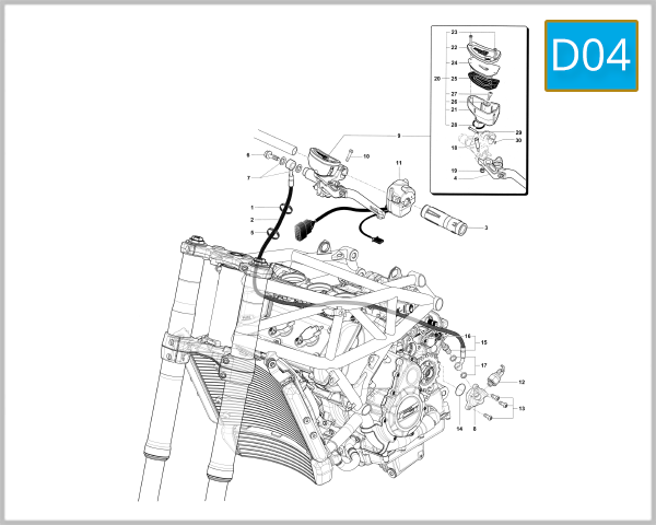 D04 - Left-hand Handlebar Assembly