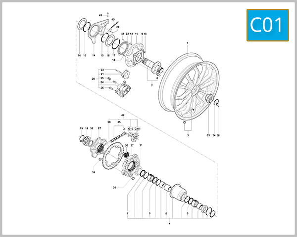 C01 - Rear Wheel Assembly