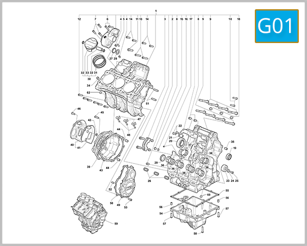 G01 - Cranckase And Cylinder Assembly