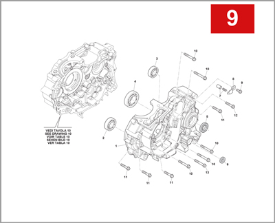009 - LEFT HALF CRACKCASE