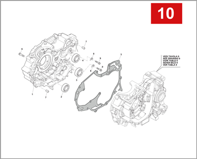 010 - RIGHT HALF CRANKCASE