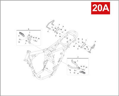 20A - PASSENGER FOOTREST AND HANDLES