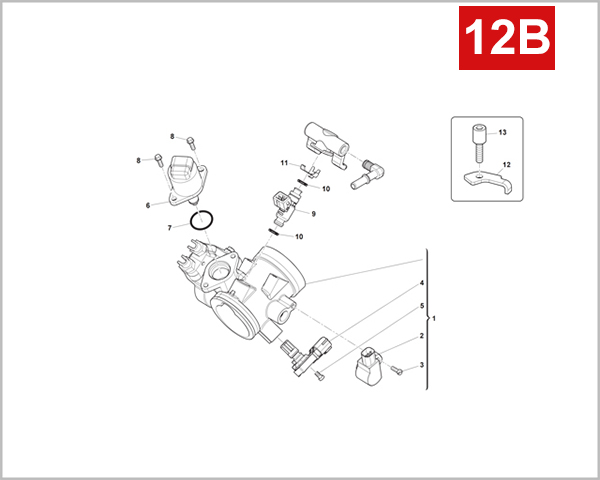 12B - THROTTLE BODY (SM 500R E4)