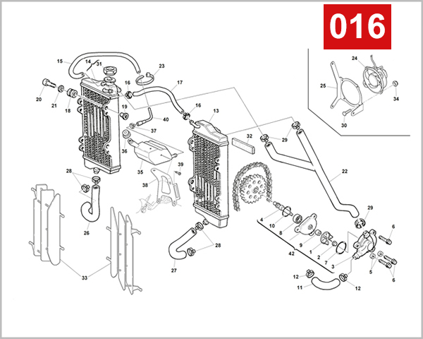 016 - COOLING SYSTEM (RS 300R-RS 500R)