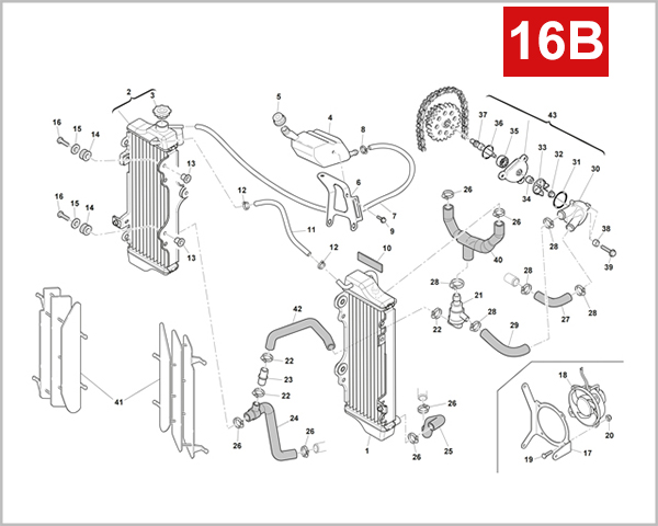 16B - COOLING SYSTEM (SM 500R E4)