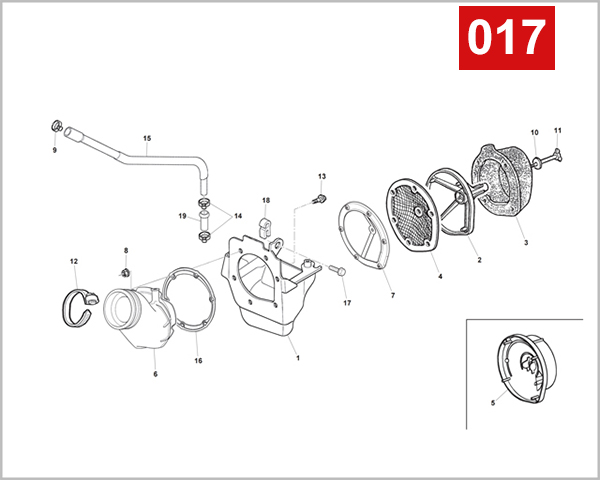 017 - AIR FILTER (RS 300R-RS 500R)