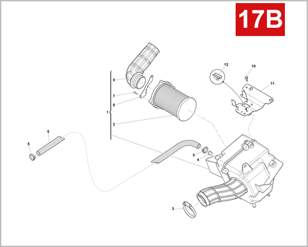17B - AIR FILTER (SM 500R E4)