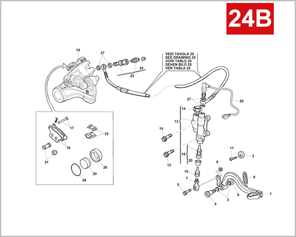 24B - REAR HYDRAULIC BRAKE (SM 500R E4)