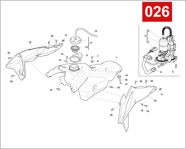 026 - GAS TANK PANEL (RS 300R-RS 500R)