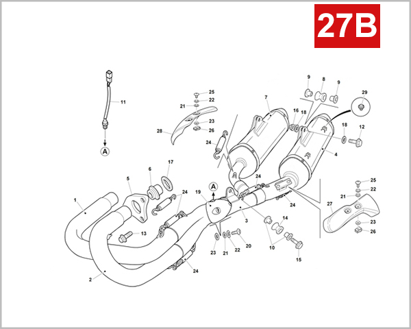27B - EXHAUST SYSTEM (SM 500R E4)