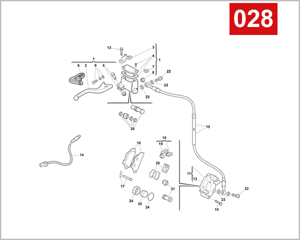 028 - FRONT HYDRAULIC BRAKE (RS 300R-RS 500R)
