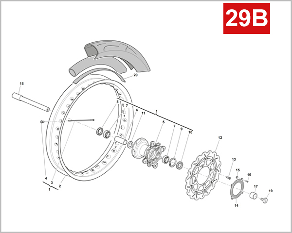 29B - FRONT WHEEL (SM 500R E4)