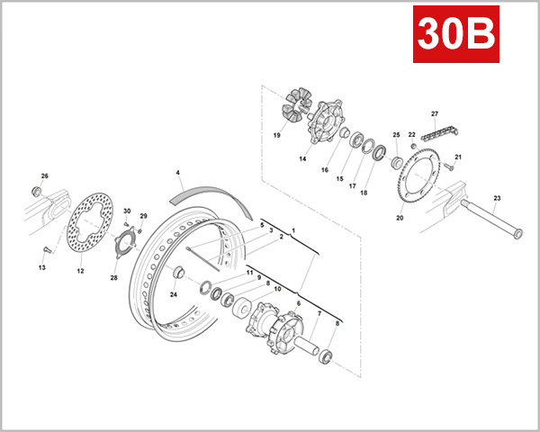 30B - REAR WHEEL (SM 500R E4)