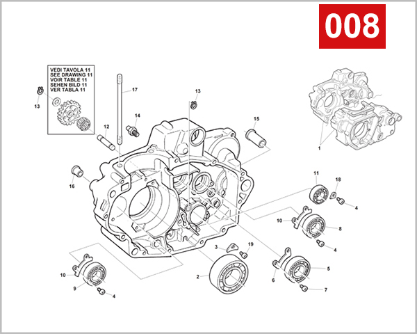 008 - RIGHT HALF CRANKCASE
