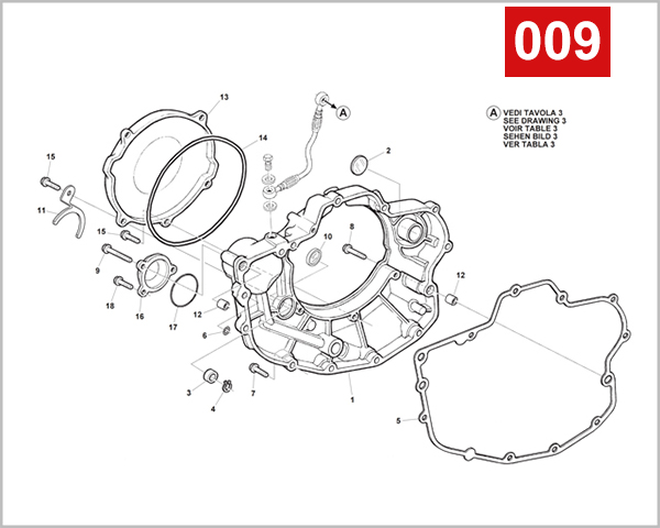 009 - RIGHT HALF CRANKCASE COVERS
