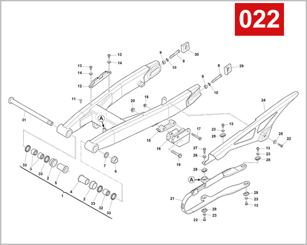 022 - REAR SWINGARM