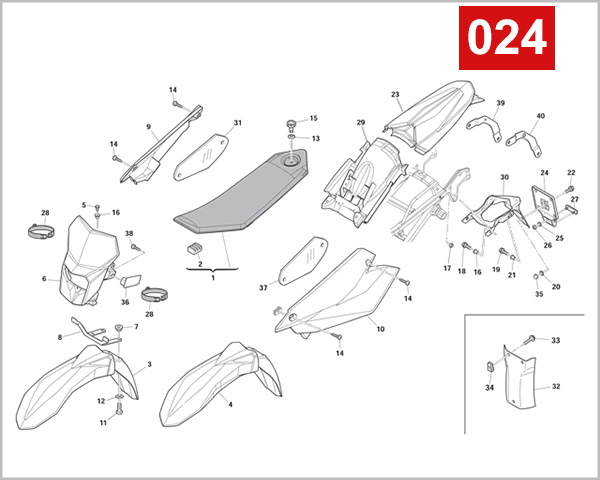 024 - PANEL FENDER SEAT