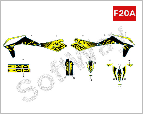 F20A - EMBLEM YELLOW WHITE/BLACK VERSION MY24