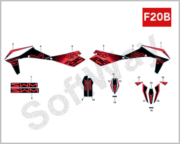 F20B - EMBLEM RED/BLACK VERSION MY24