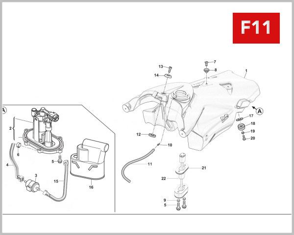 F11 - FUEL TANK & FUEL PUMP ASSY