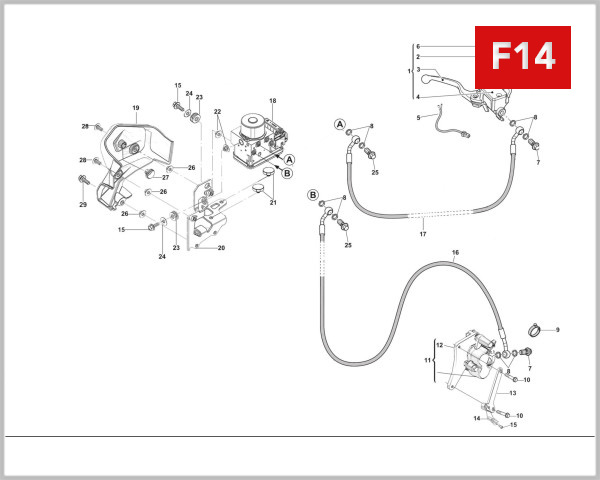 F14 - ABS FRONT HYDRAULIC PUMP ASSY & ABS SYSTEM