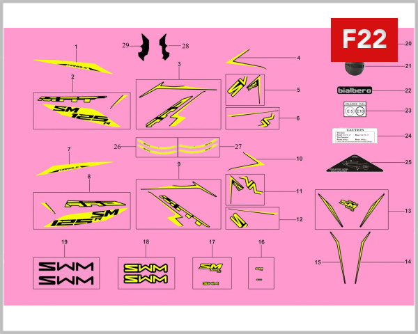 F22 - STICKER YELLOW