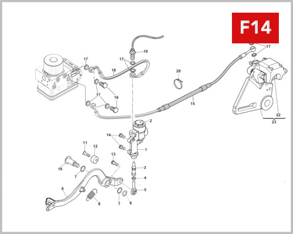 F14 - MASTER CYLINDER REAR